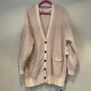 Free People oversized button up cardigan